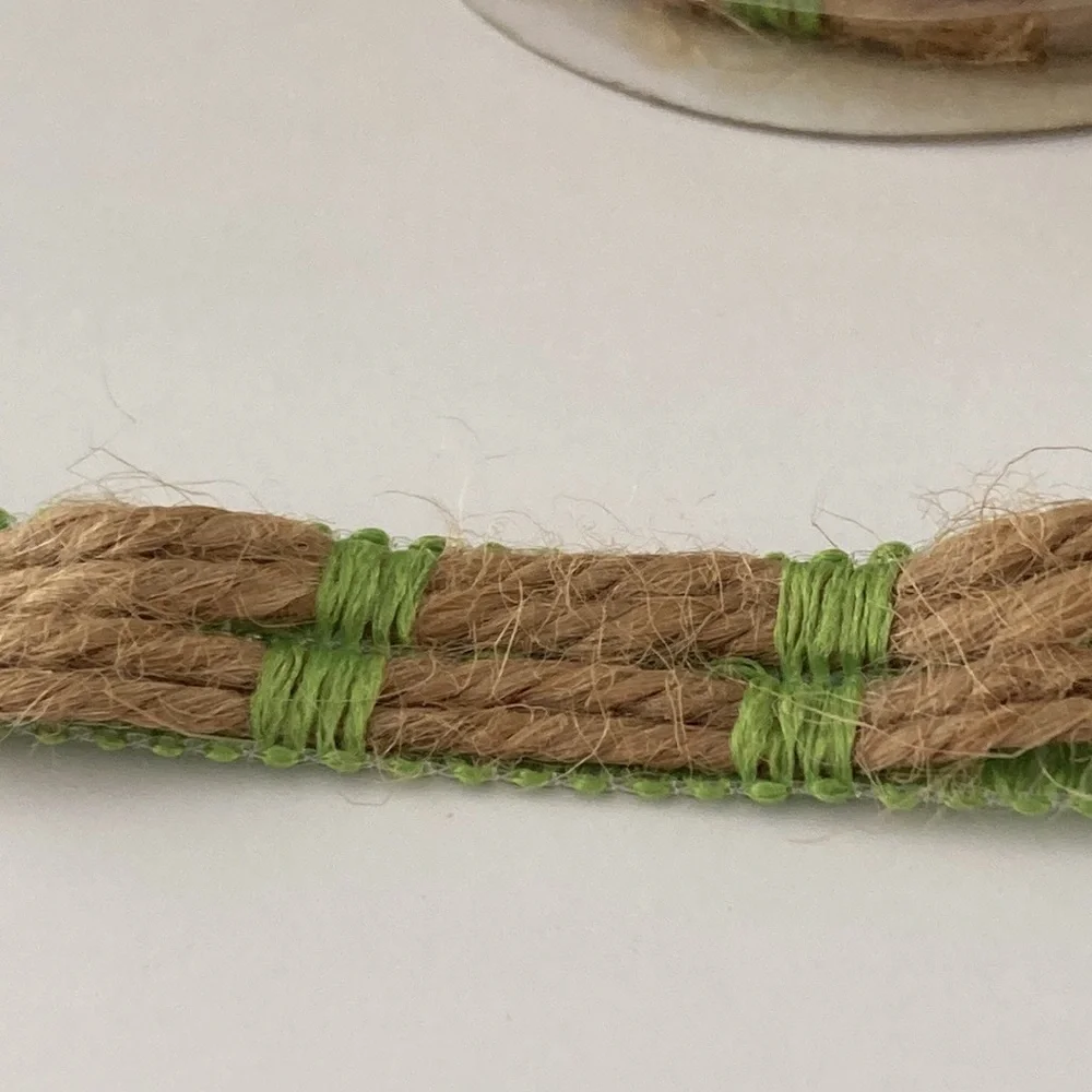 5 Rolls Offray Floral Ribbon Spring Green Jute Brown 1/2 inch